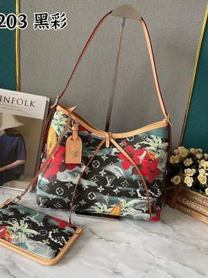 💰 Upgraded Edition (Black Color) (Latest Official Model) M463 Small launches a new CarryAll medium handbag that uses Monogram canvas and leather trim to create a body-fitting design. Enriched space with zipper bag, removable zipper clutch and functional elements, buckle